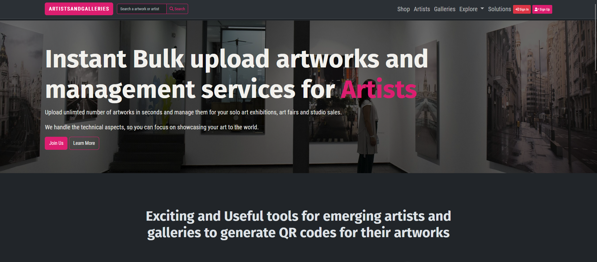 ArtistsAndGalleries Website